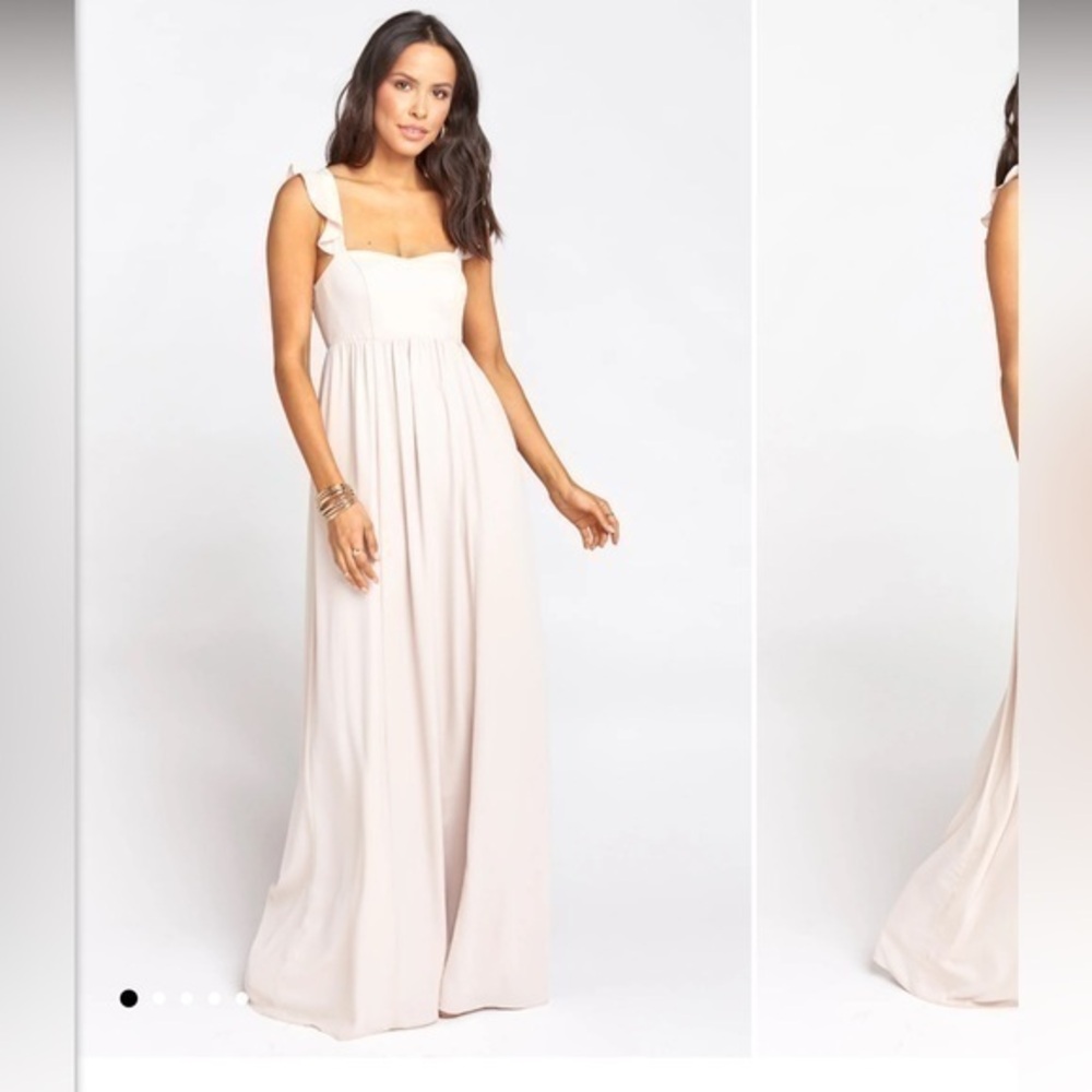 New Show Me Your MuMu The June Maxi Dress Bridesmaid Blush Pink Size M Medium